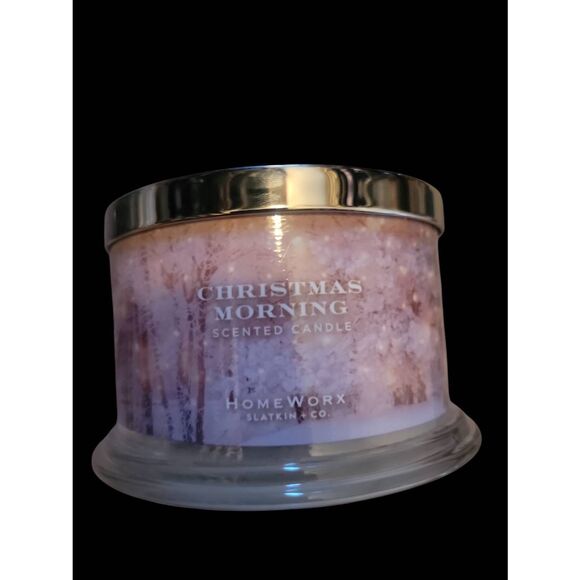 HomeWorx by Harry Slatkin Christmas Morning 4 Wick 18 oz Candle, Notes of Rich A - Picture 1 of 5